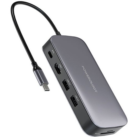هاب و هارد تایپ سی Powerology 512GB USB-C Hub & SSD Drive