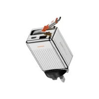 شارژر دیواری پرودو مدل PD-FWCH054 با کابل جمع‌شونده ۷۵ سانتی و توان ۴۲ وات