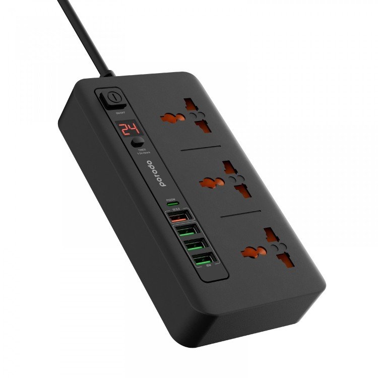 چند راهی برق و شارژر تایمردار پرودو مدل PD-FWCH013