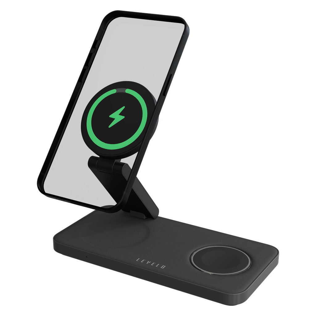 شارژ همزمان آیفون، اپل واچ و ایرپاد روی استند شارژر لولو Quantum