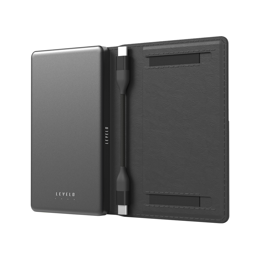پاوربانک و کیف پول مغناطیسی لولو مدل Levelo Vermont Portable 3 in 1 Wallet Power Bank