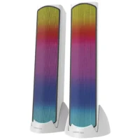 بدنه سفید ABS و اتصالات AUX و USB اسپیکر دسکتاپ گرین لاین مدل GNSDRAYSPWH