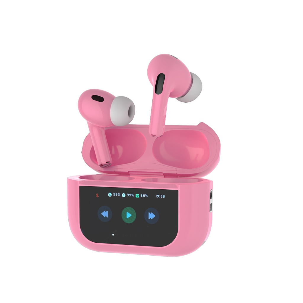 هندزفری بیسیم پرودو بلک مدل Porodo Blue Earbuds Pro2 Touch Display ANC & ENC - Pink
