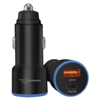 شارژر فندکی ۴۵ وات پرودو بلو مدل Graz Dual USB Car Charger Black